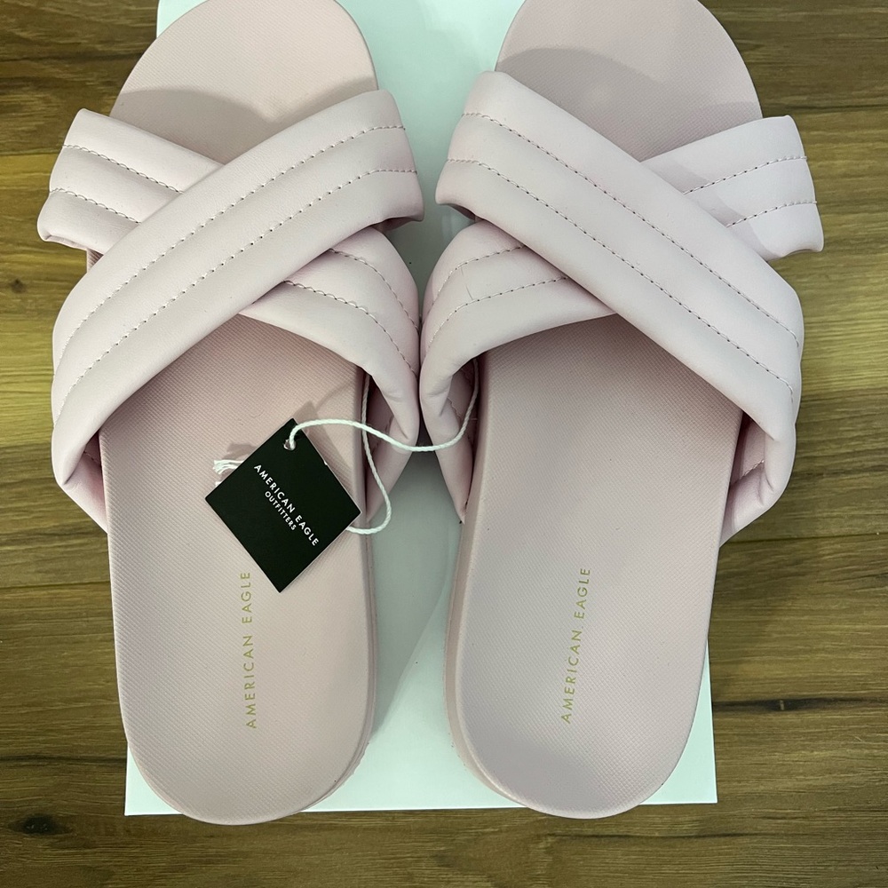 NEW American Eagle Outfitters Pink Crisscross Sandals